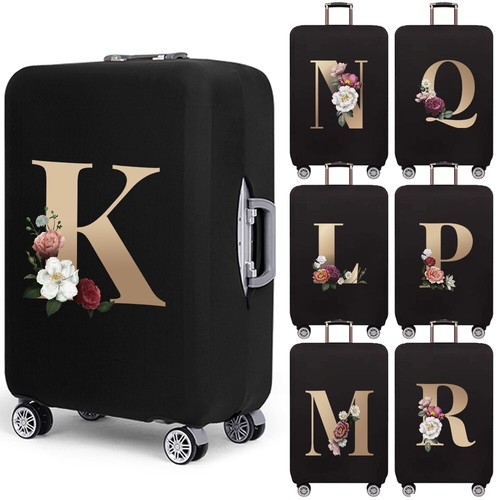 Gold letters travel suitcase - gold,
