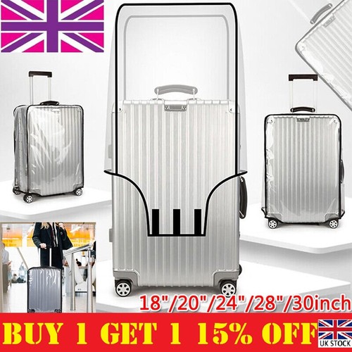 Transparent pvc travel luggage - transparent,